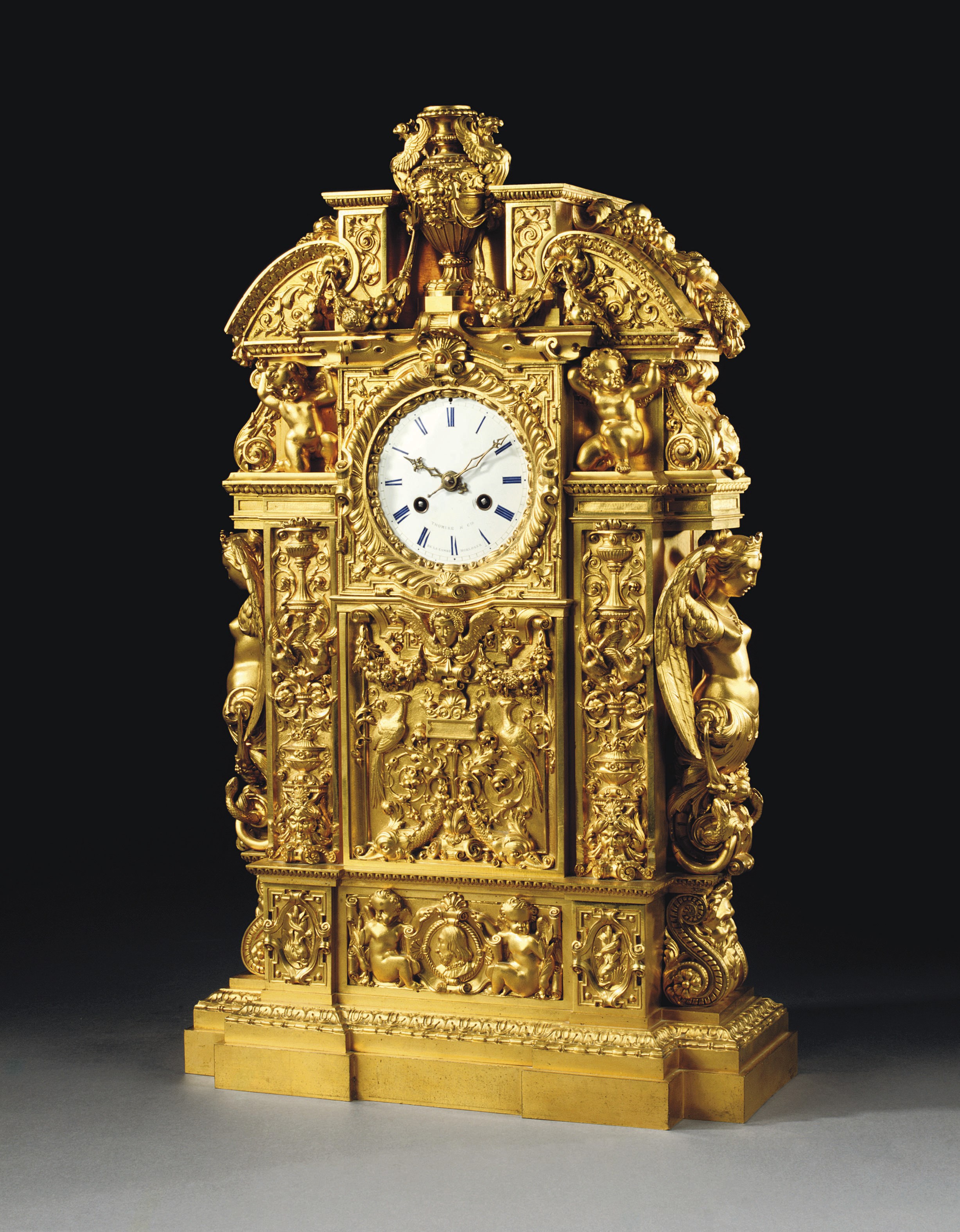 A LOUIS-PHILIPPE ORMOLU MANTEL CLOCK