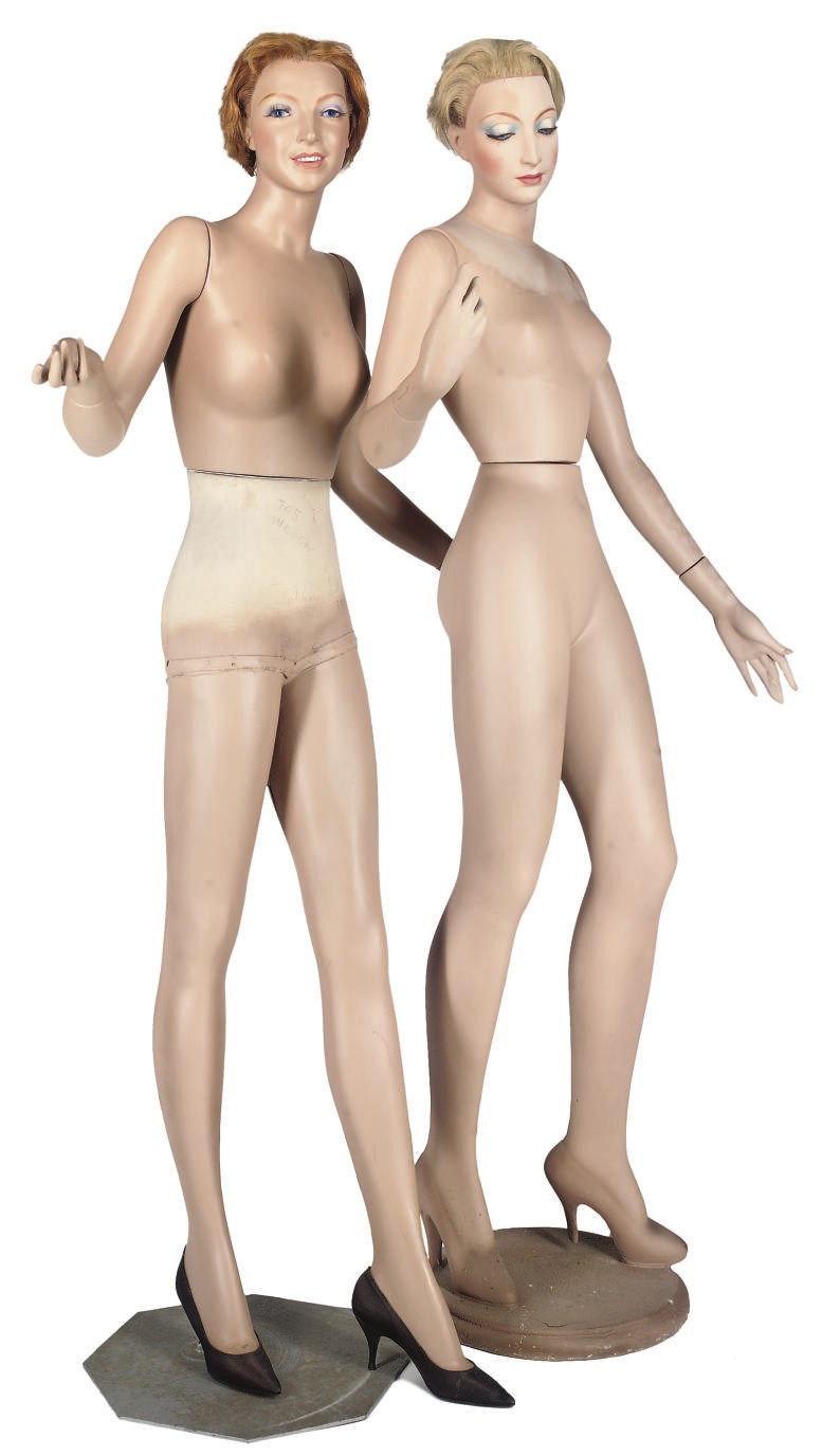 TWO EARLY FASHION DISPLAY MANNEQUINS