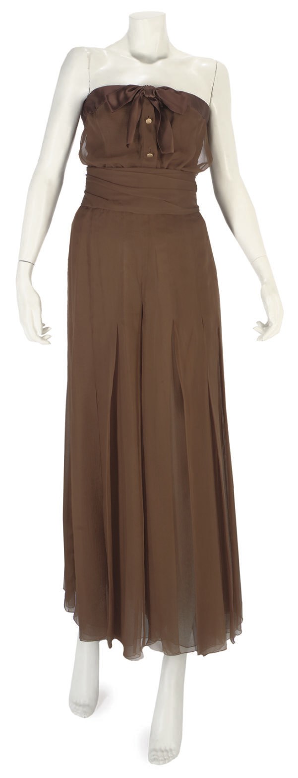 CHRISTIAN DIOR COUTURE
A CARAMEL SILK CHIFFON ENSEMBLE