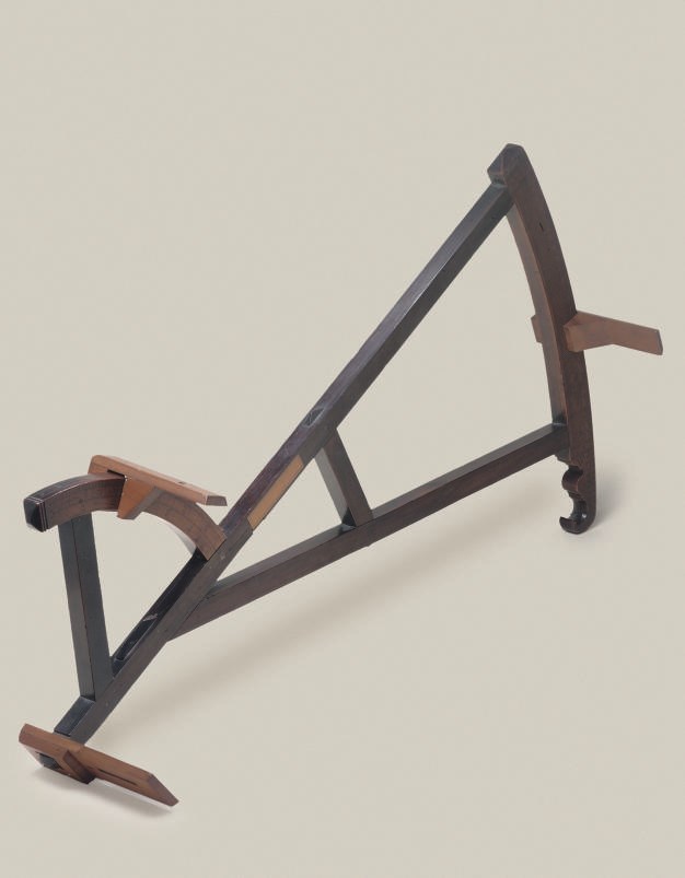 An English lignum vitae and boxwood backstaff