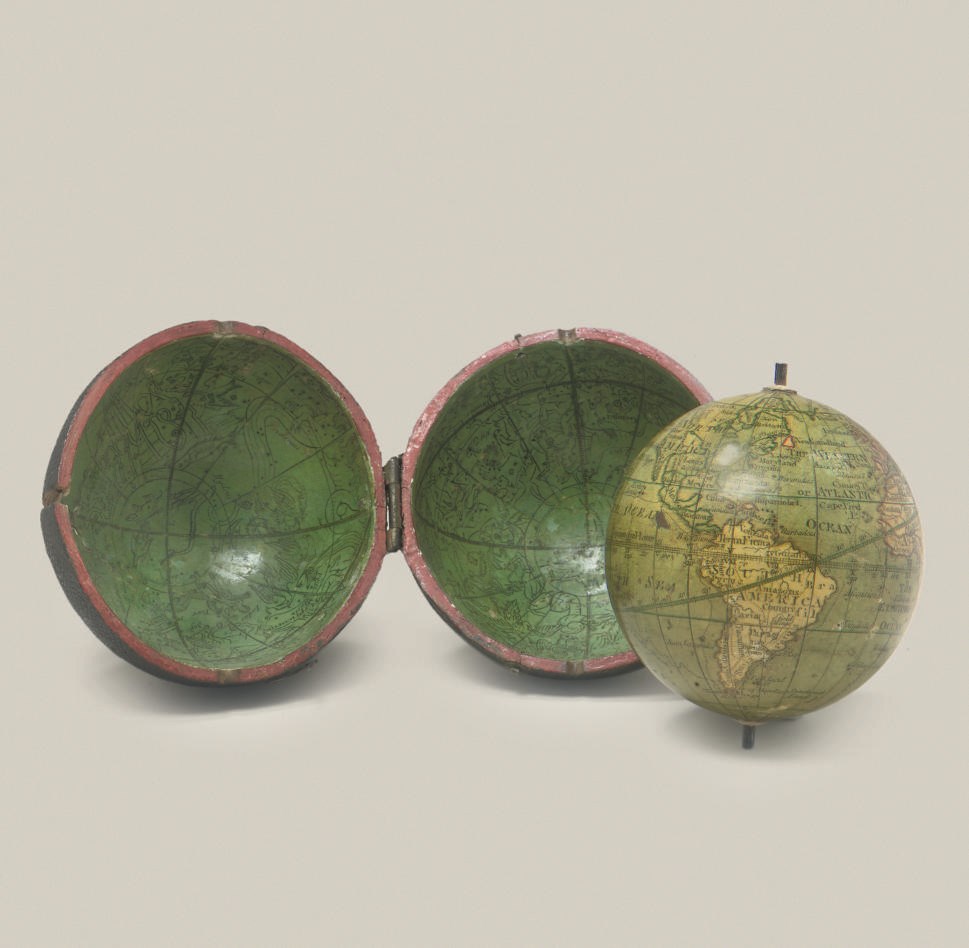 A 2¾-inch pocket globe