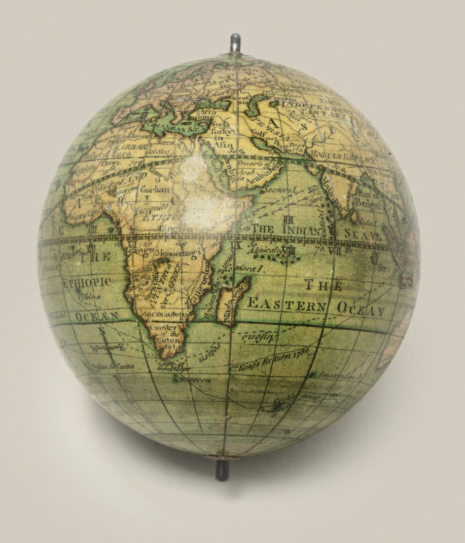 A 3-inch pocket globe