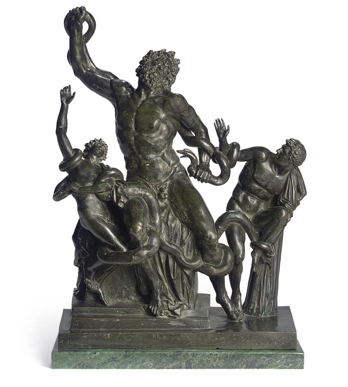 AN ITALIAN BRONZE GROUP OF THE LAOCOÖN