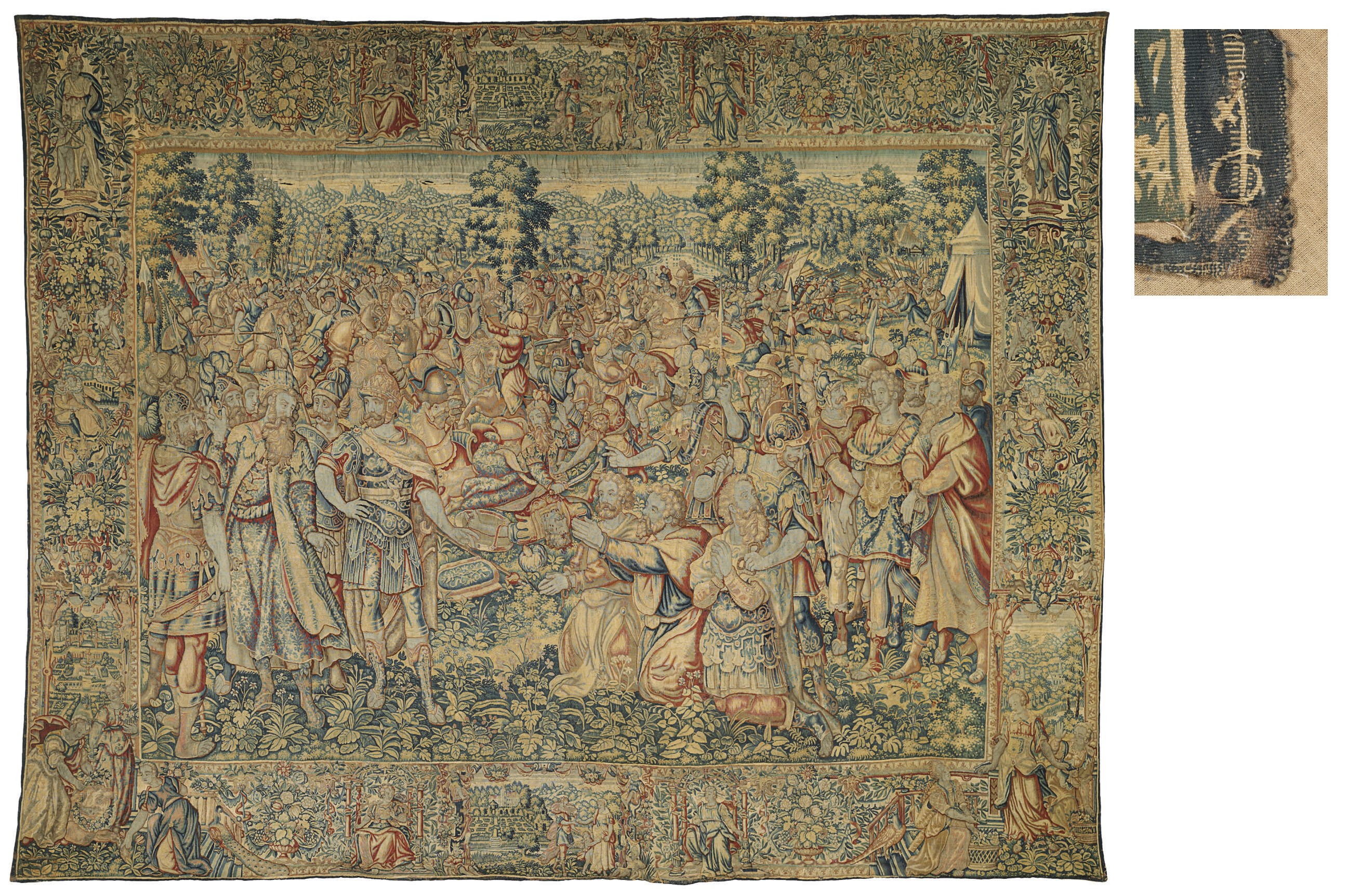 A FLEMISH HISTORICAL TAPESTRY