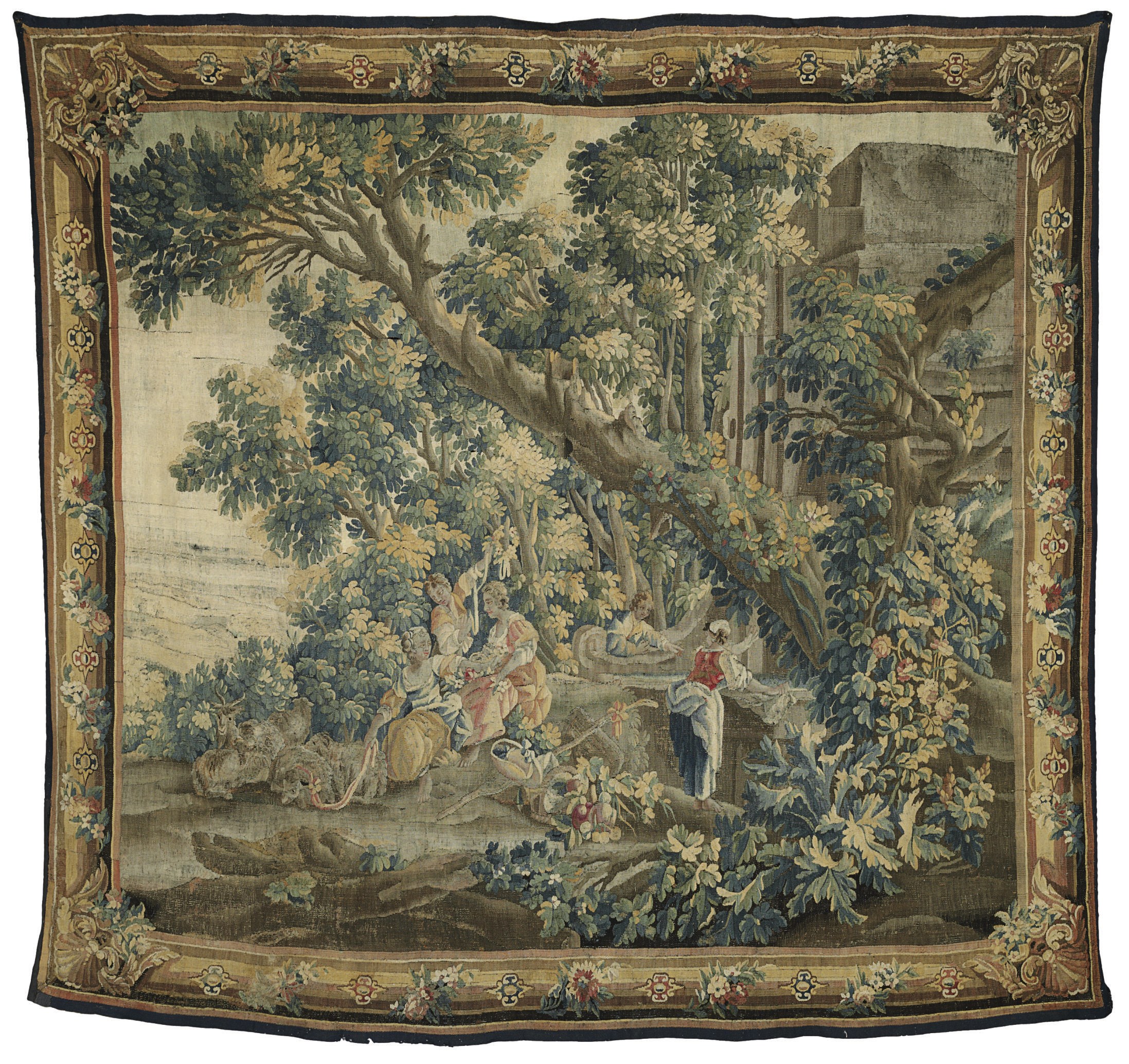 A FRENCH PASTORAL TAPESTRY