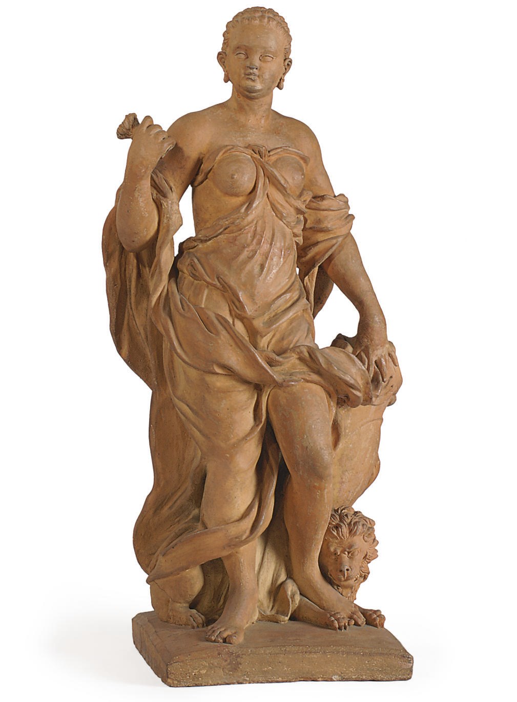 A TERRACOTTA FEMALE FIGURE