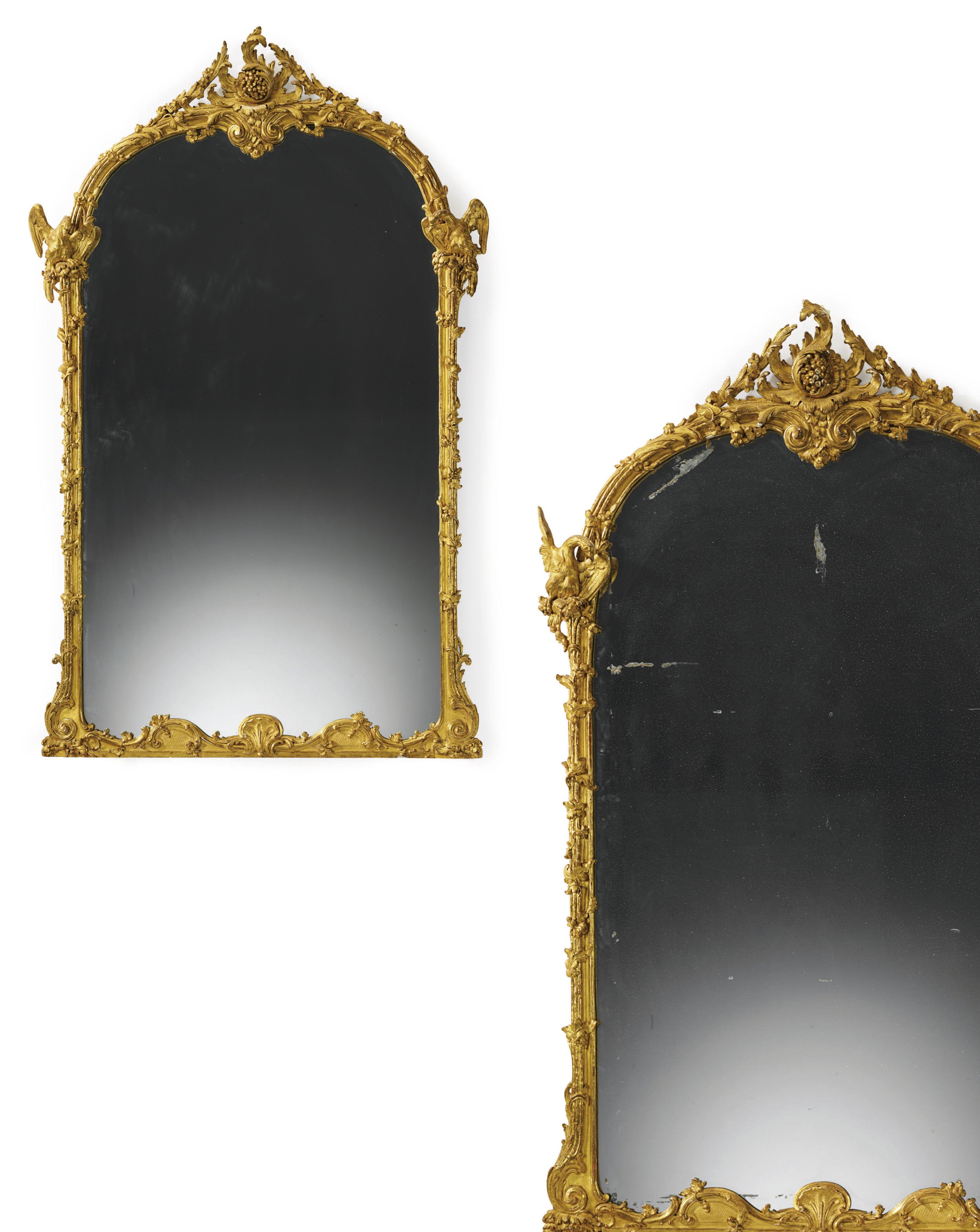 A PAIR OF FRENCH GILTWOOD MIRRORS