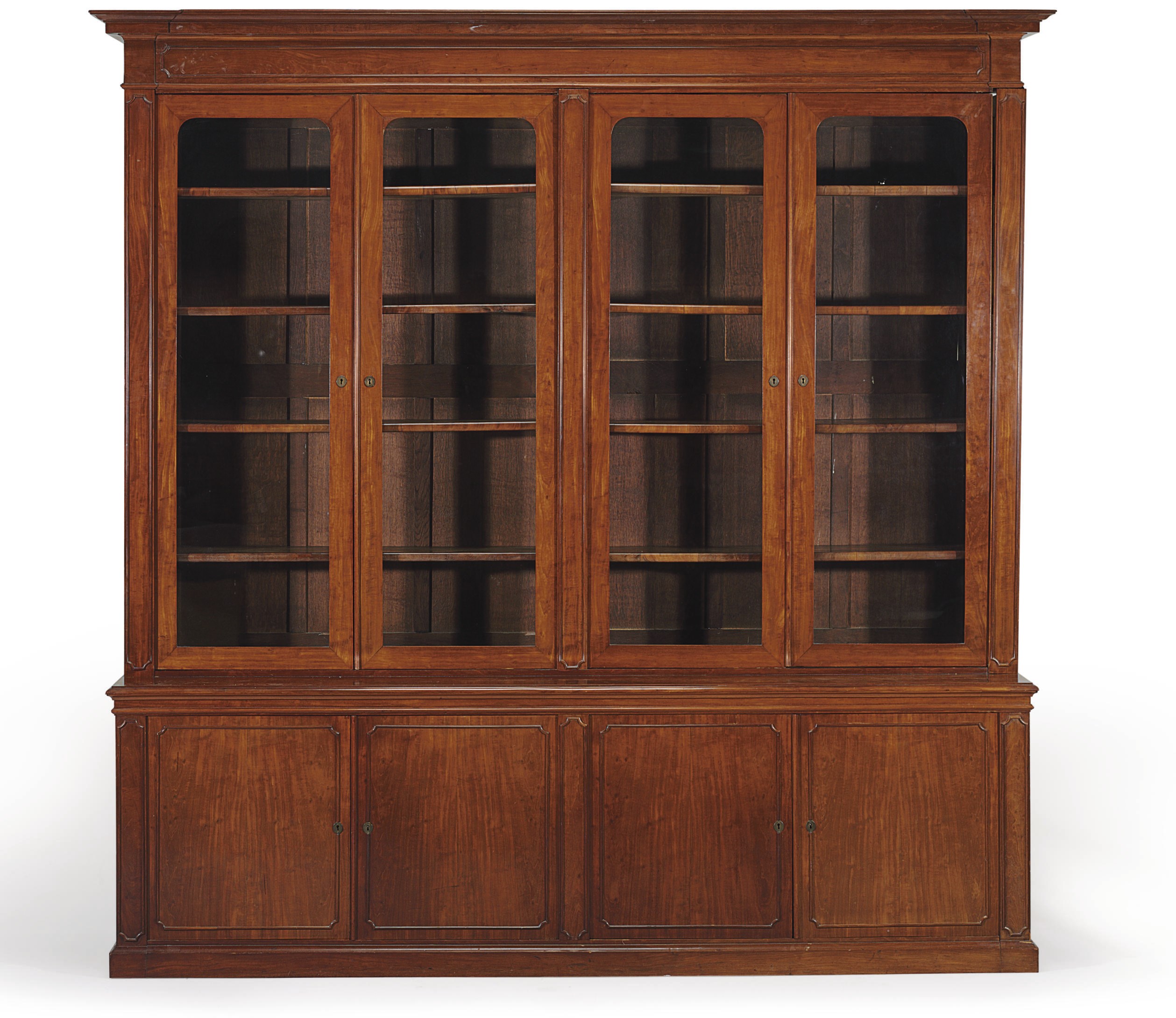 A FRENCH MAHOGANY BIBLIOTHEQUE