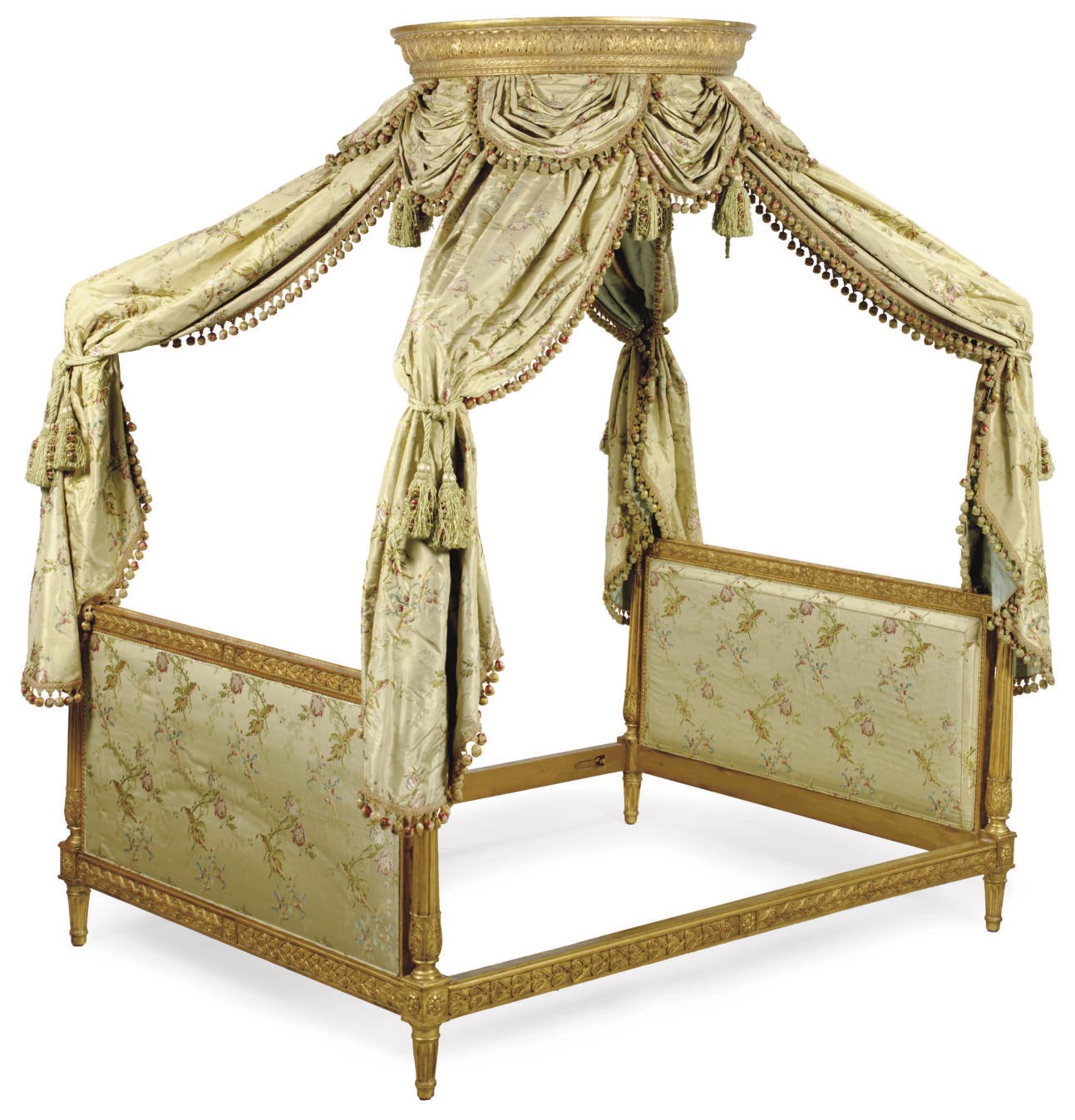 A FRENCH GILTWOOD BED