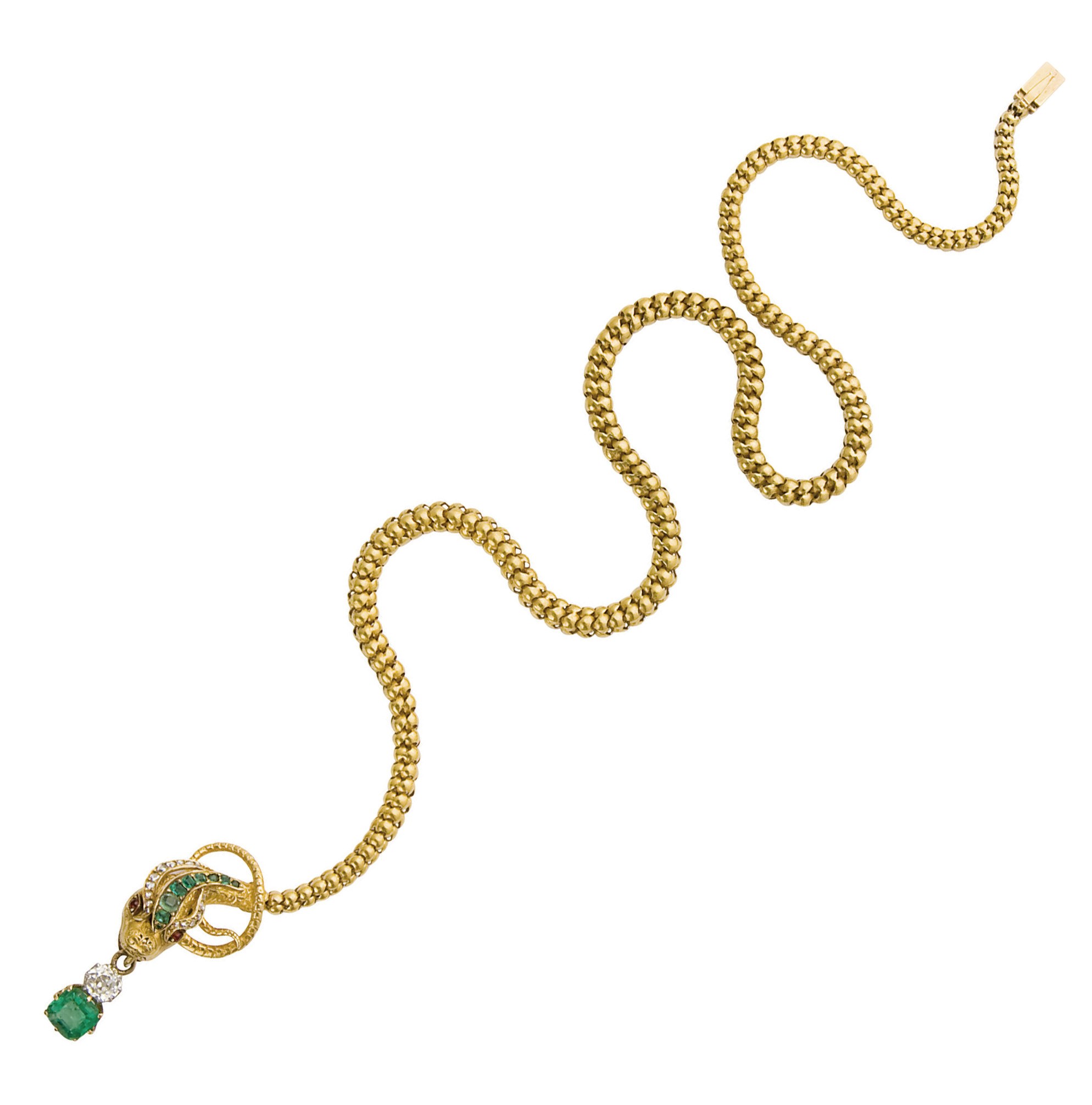 COLLIER EMERAUDES, RUBIS ET DIAMANTS