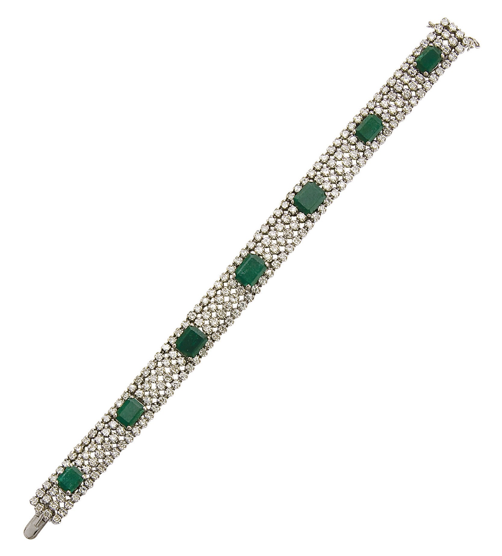 BRACELET EMERAUDES ET DIAMANTS