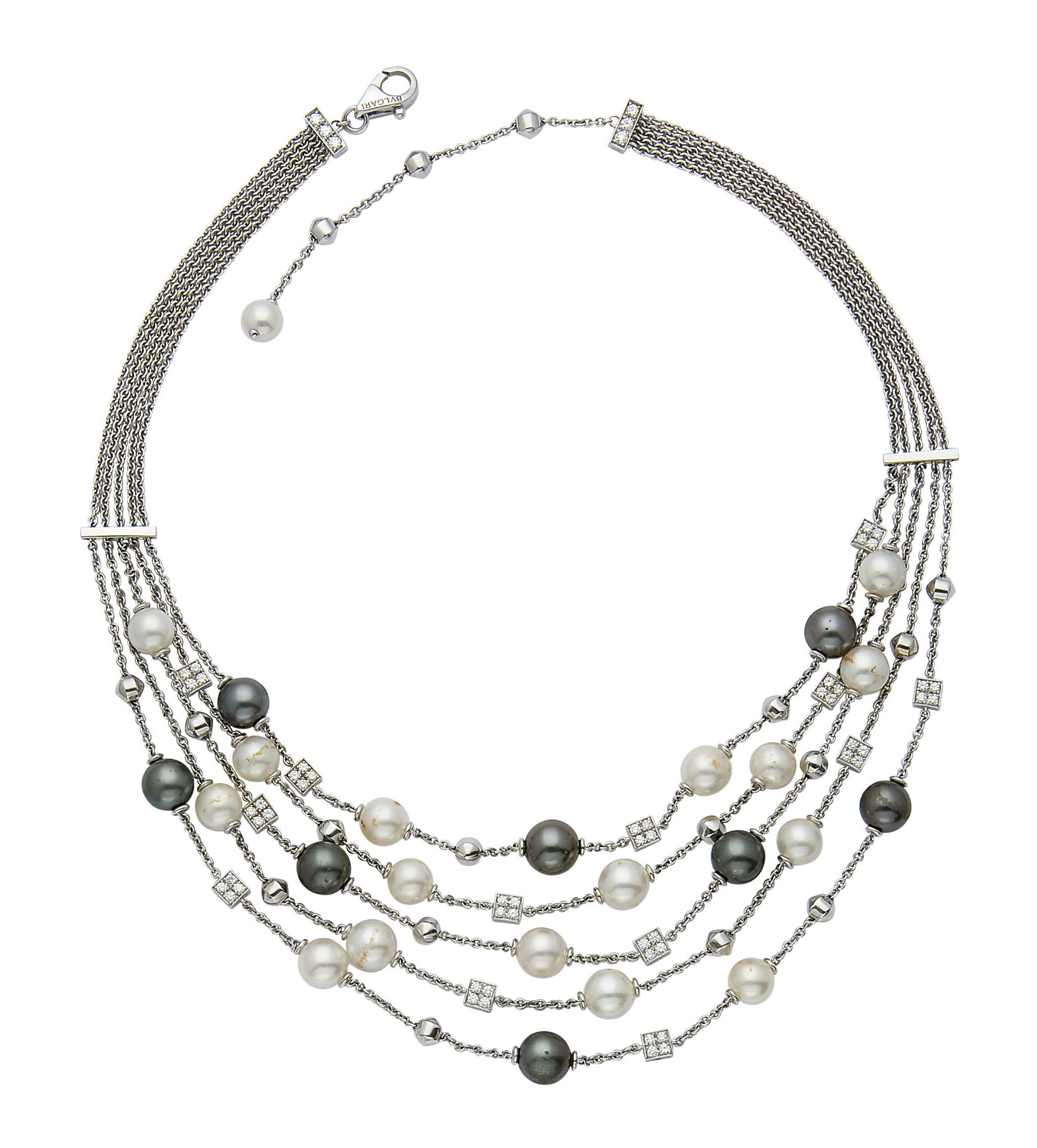 COLLIER PERLES DE CULTURE ET DIAMANTS, PAR BULGARI