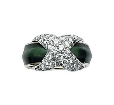 BAGUE EMAIL ET DIAMANTS, PAR JEAN SCHLUMBERGER, TIFFANY & CO.