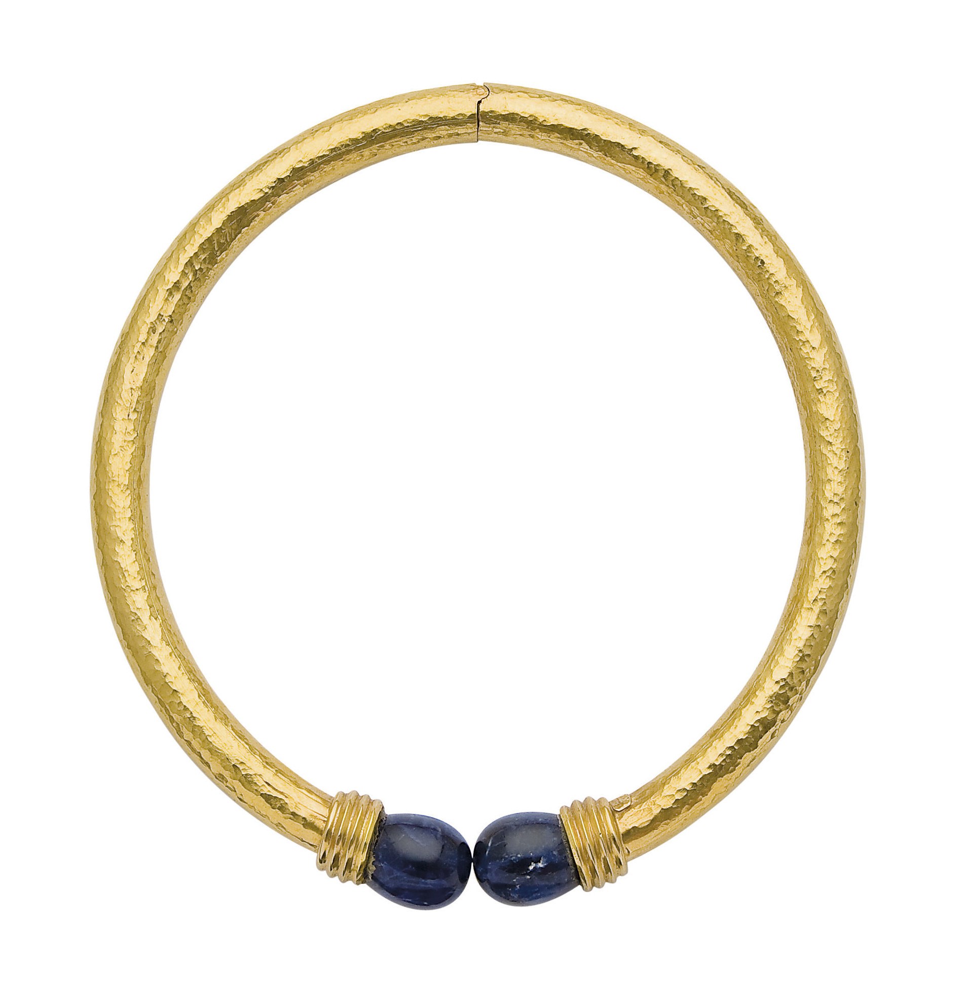 COLLIER TORQUE OR ET SODALITE, PAR ZOLOTAS