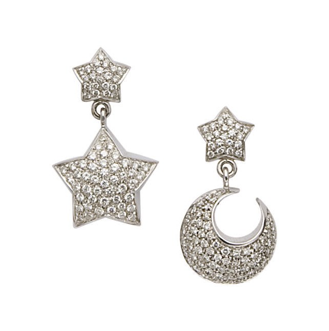 PAIRE DE PENDANTS D'OREILLES DIAMANTS
