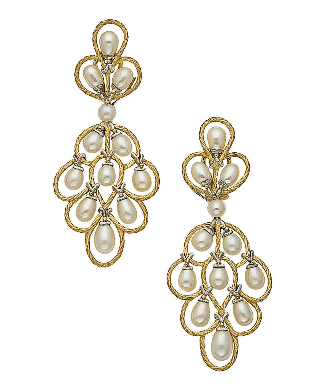 PAIRE DE PENDANTS D'OREILLES PERLES DE CULTURE, PAR BUCCELLATI