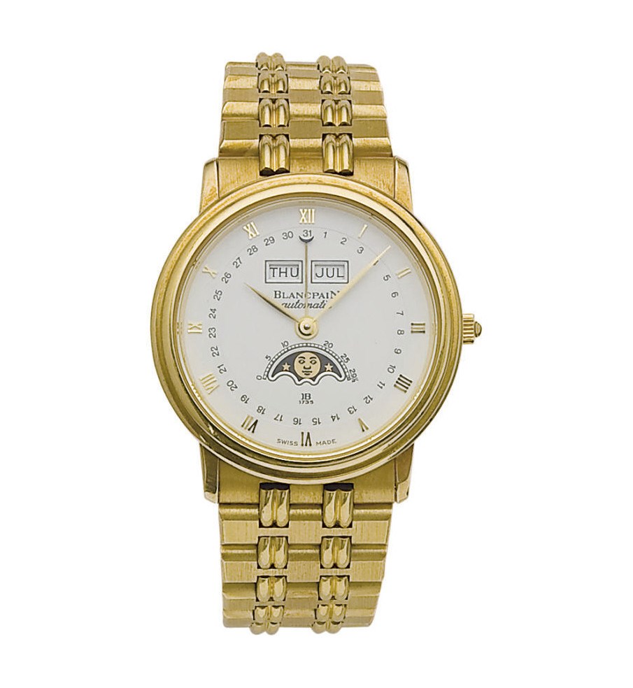 MONTRE BRACELET D'HOMME "VILLERET" EN OR, PAR BLANCPAIN