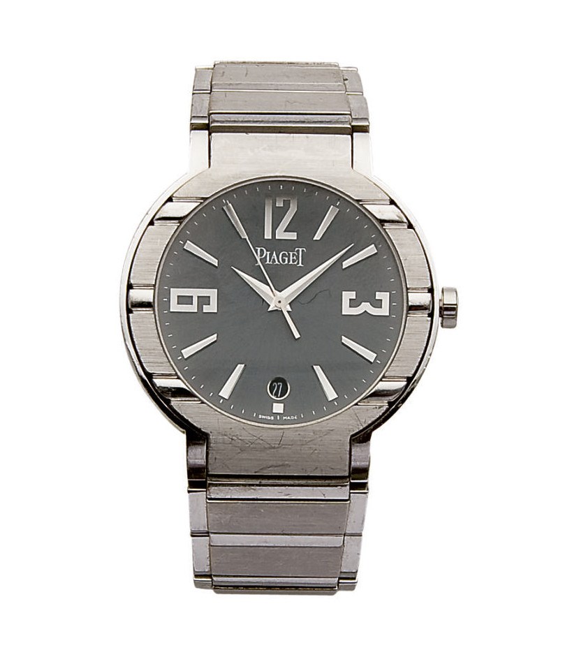 MONTRE BRACELET D'HOMME "POLO" EN OR GRIS, PAR PIAGET