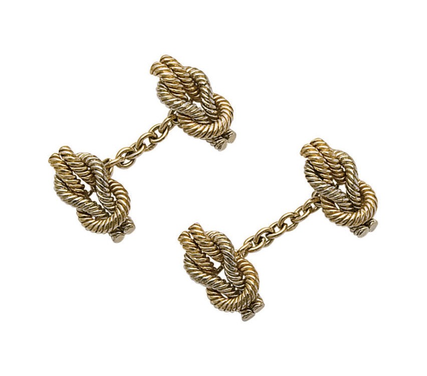 PAIRE DE BOUTONS DE MANCHETTE EN OR, PAR CARTIER