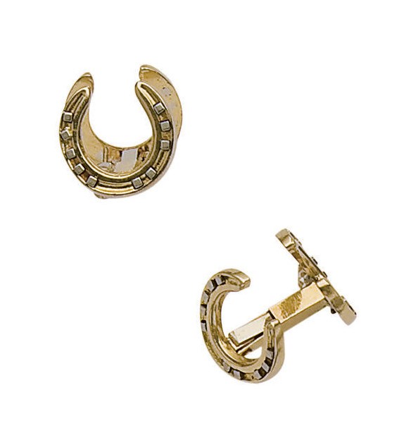 PAIRE DE BOUTONS DE MANCHETTE EN OR, PAR HERMES