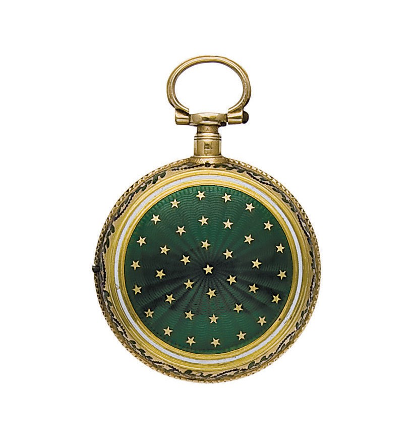 MONTRE DE GOUSSET EN EMAIL ET OR