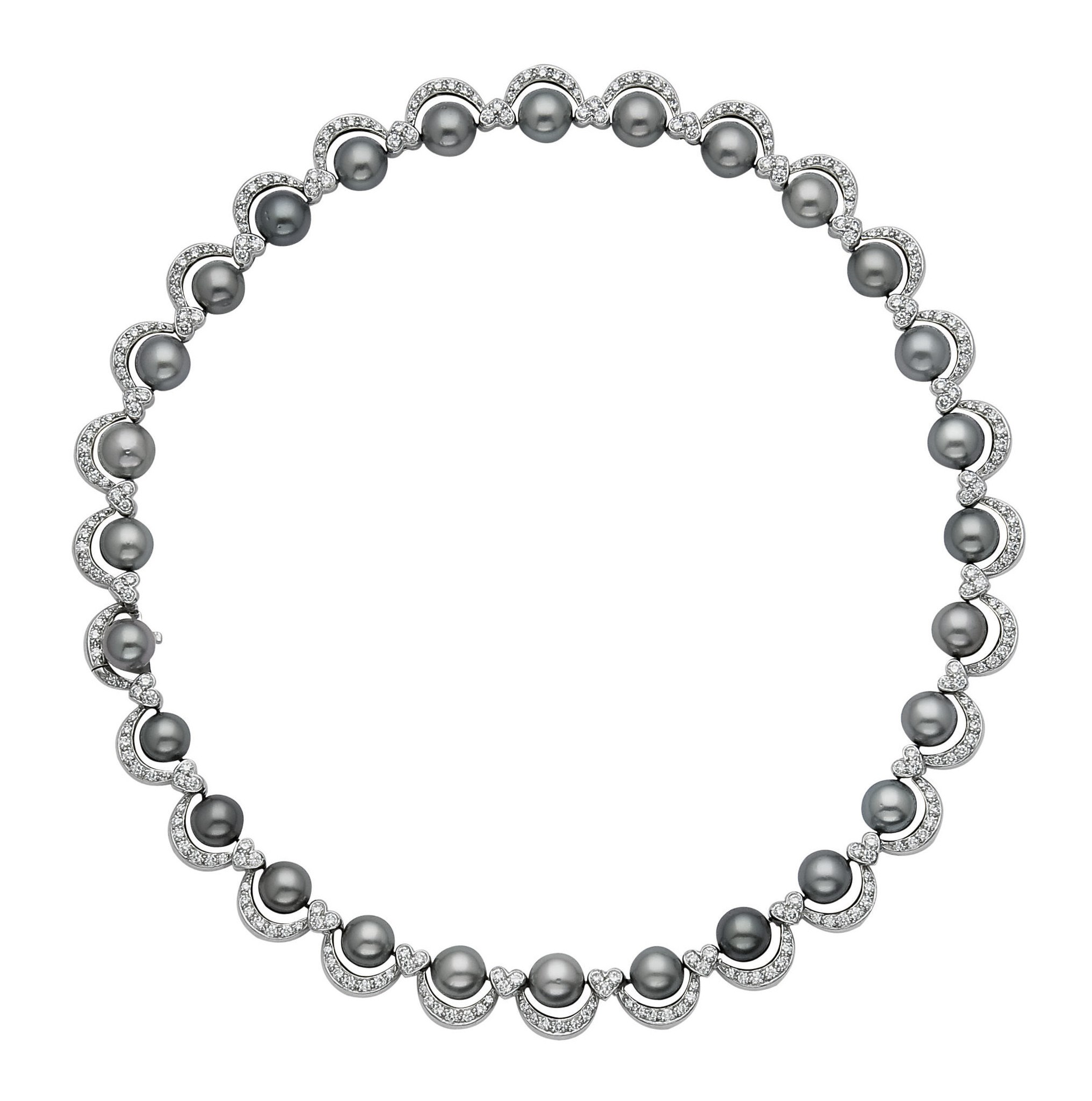 COLLIER PERLES DE CULTURE ET DIAMANTS
