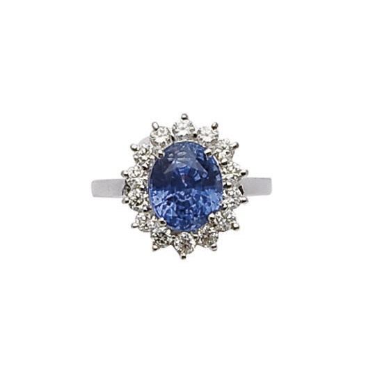 BAGUE SAPHIR ET DIAMANT