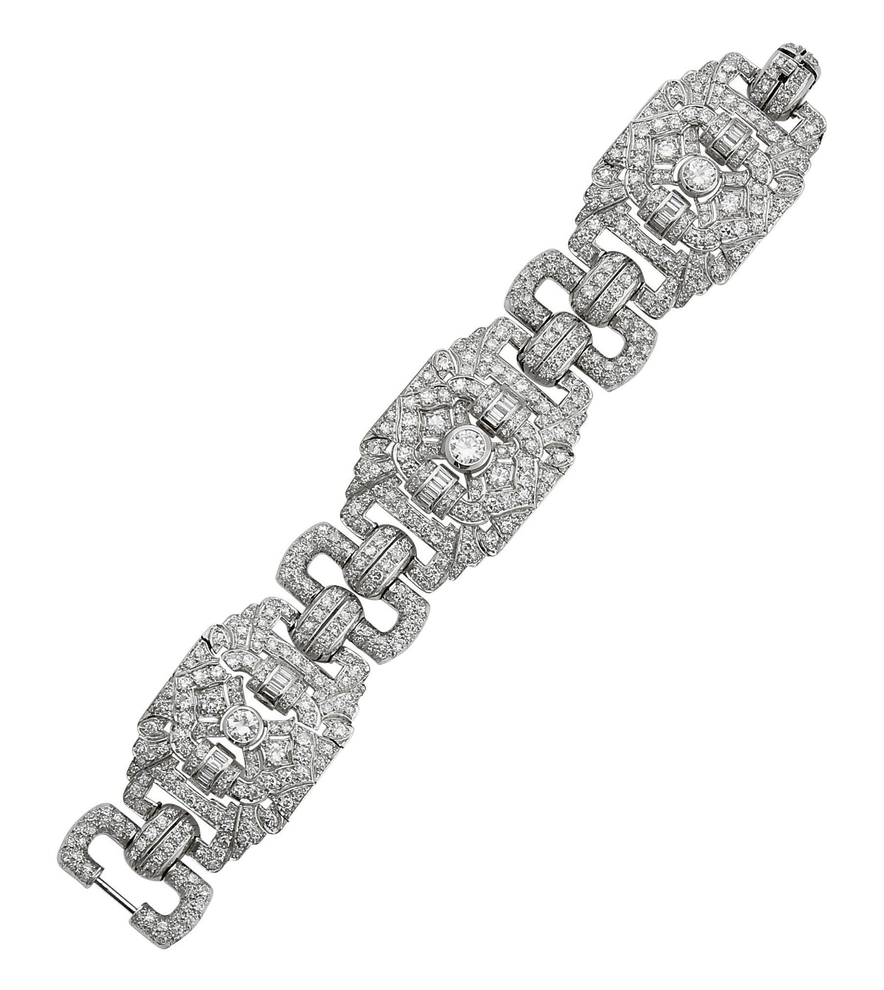 BRACELET ART DECO DIAMANTS