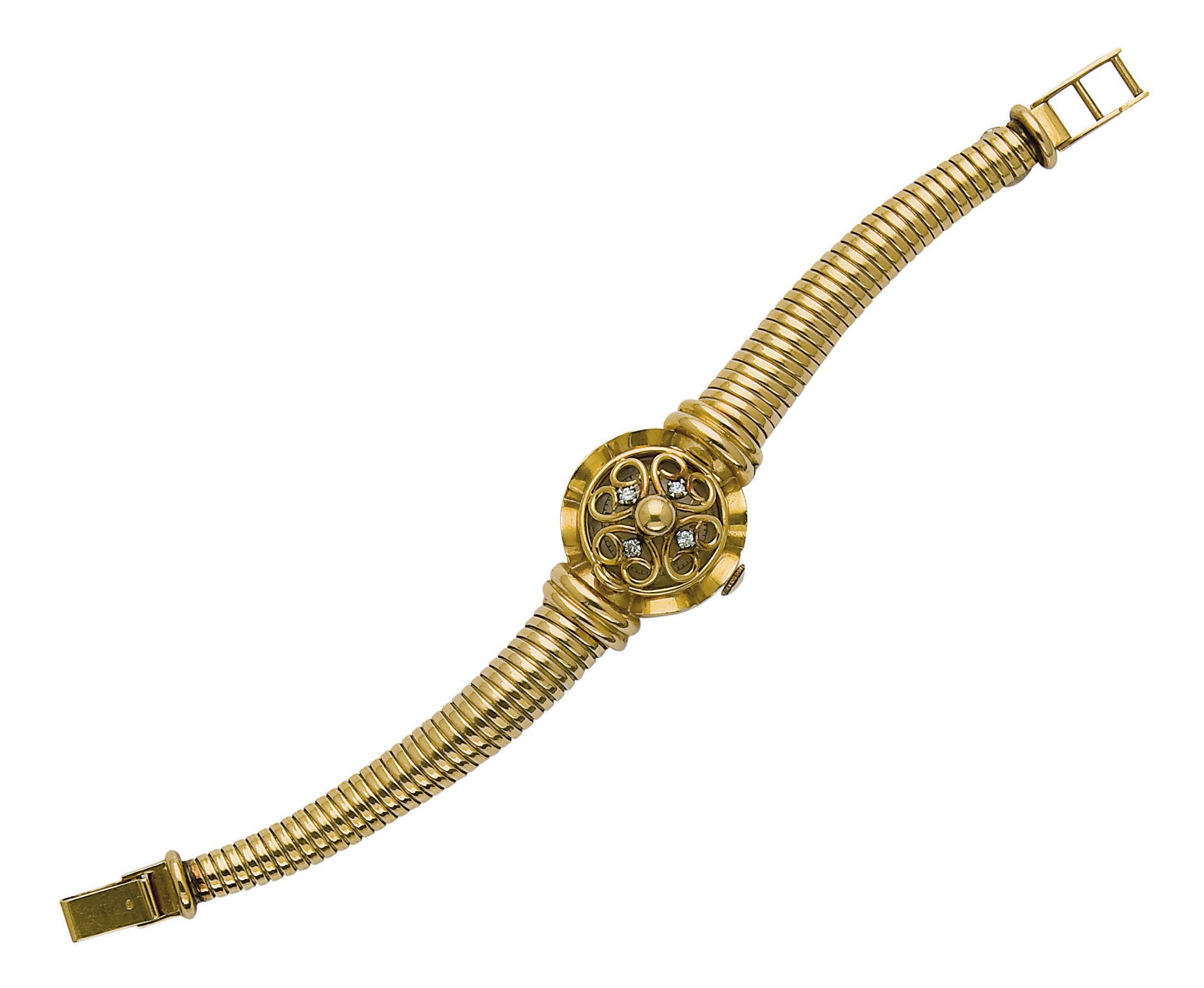 MONTRE BRACELET RETRO DE DAME EN DIAMANTS