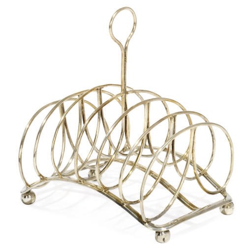 A WILLIAM IV SILVER TOAST RACK