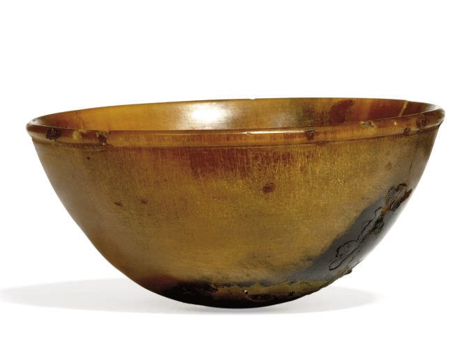 A CHINESE RHINO HORN CUP