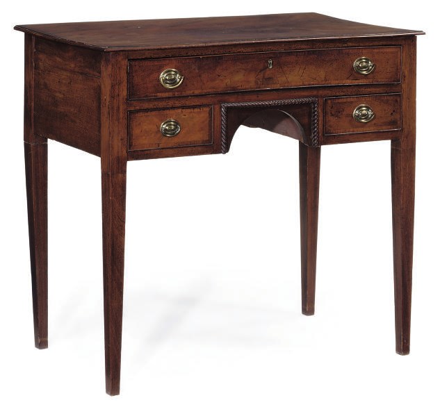 A GEORGE III MAHOGANY SIDE TABLE