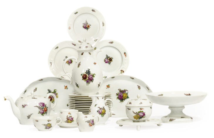 A NYMPHENBURG PART TEA AND COFFEE-SERVICE