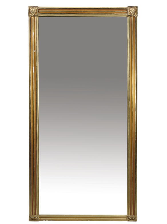 A VICTORIAN GILTWOOD PIER MIRROR