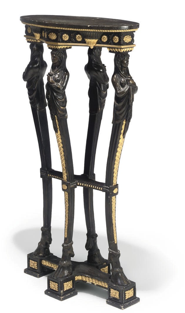 A REGENCY BRONZED AND PARCEL-GILT TORCHèRE