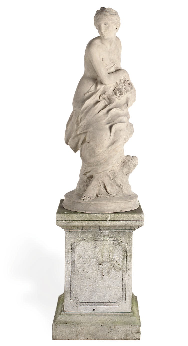 A TERRACOTTA MODEL OF A MAIDEN