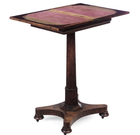 A REGENCY ROSEWOOD GAMES TABLE