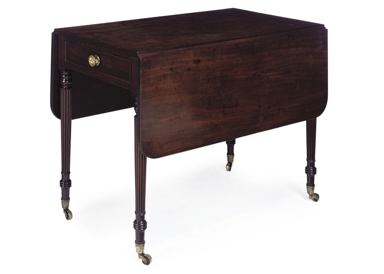 A REGENCY MAHOGANY PEMBROKE TABLE