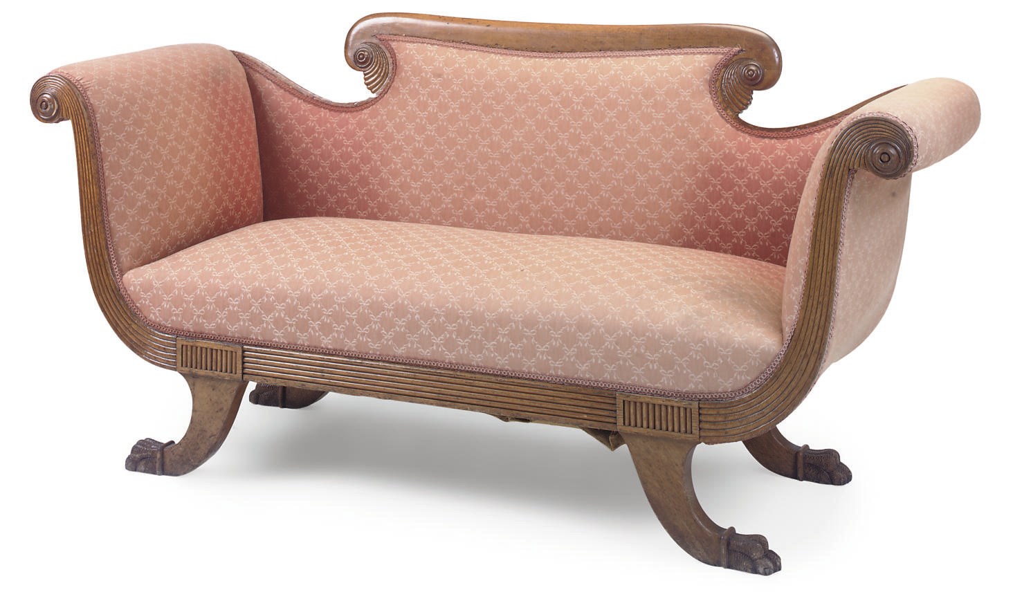 A REGENCY OAK SOFA