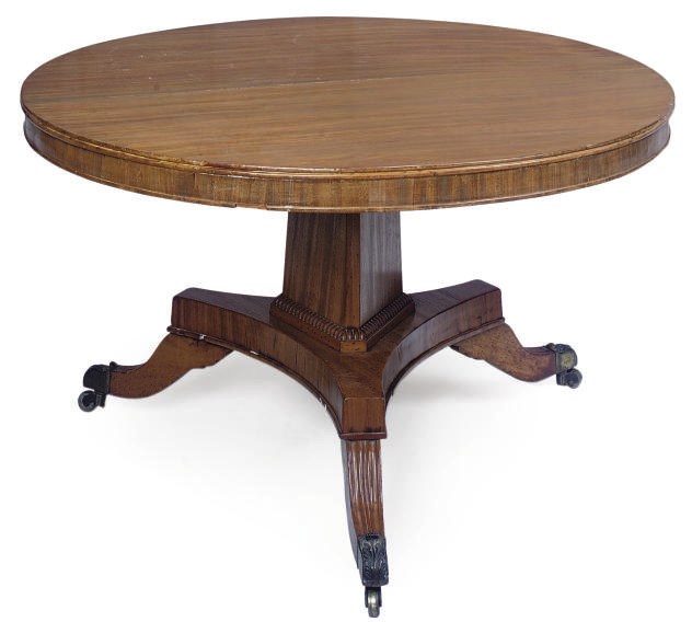 A REGENCY MAHOGANY CENTRE TABLE