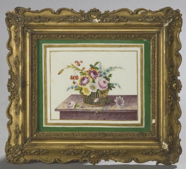 PLAQUE RECTANGULAIRE EN FAIENCE FINE