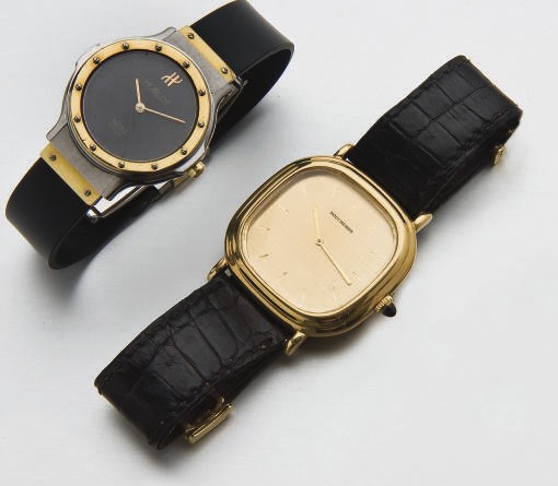 LOT DE DEUX MONTRES BRACELET DE DAME PAR BOUCHERON ET HUBLOT