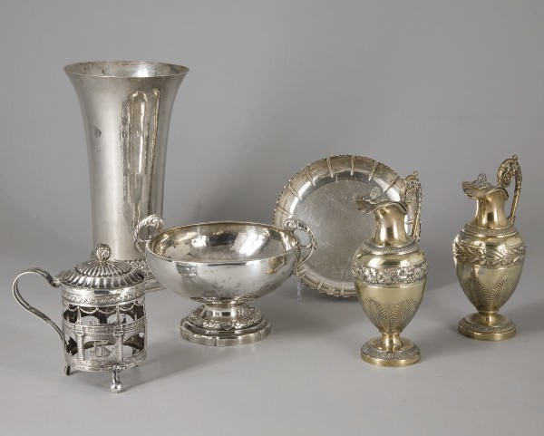 ENSEMBLE EN ARGENT ET VERMEIL