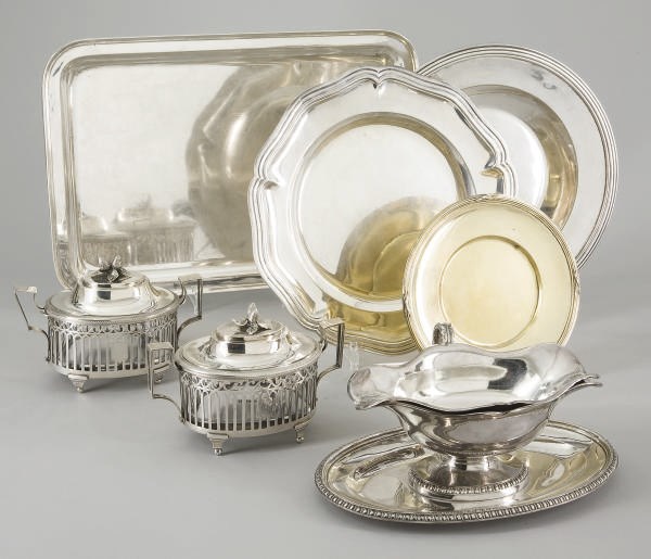 ENSEMBLE EN ARGENT ET VERMEIL