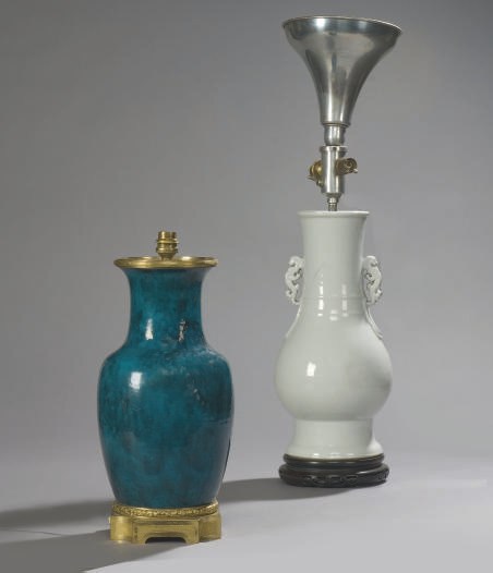 DEUX LAMPES DU XXEME DANS LE GOUT DE LA CHINE