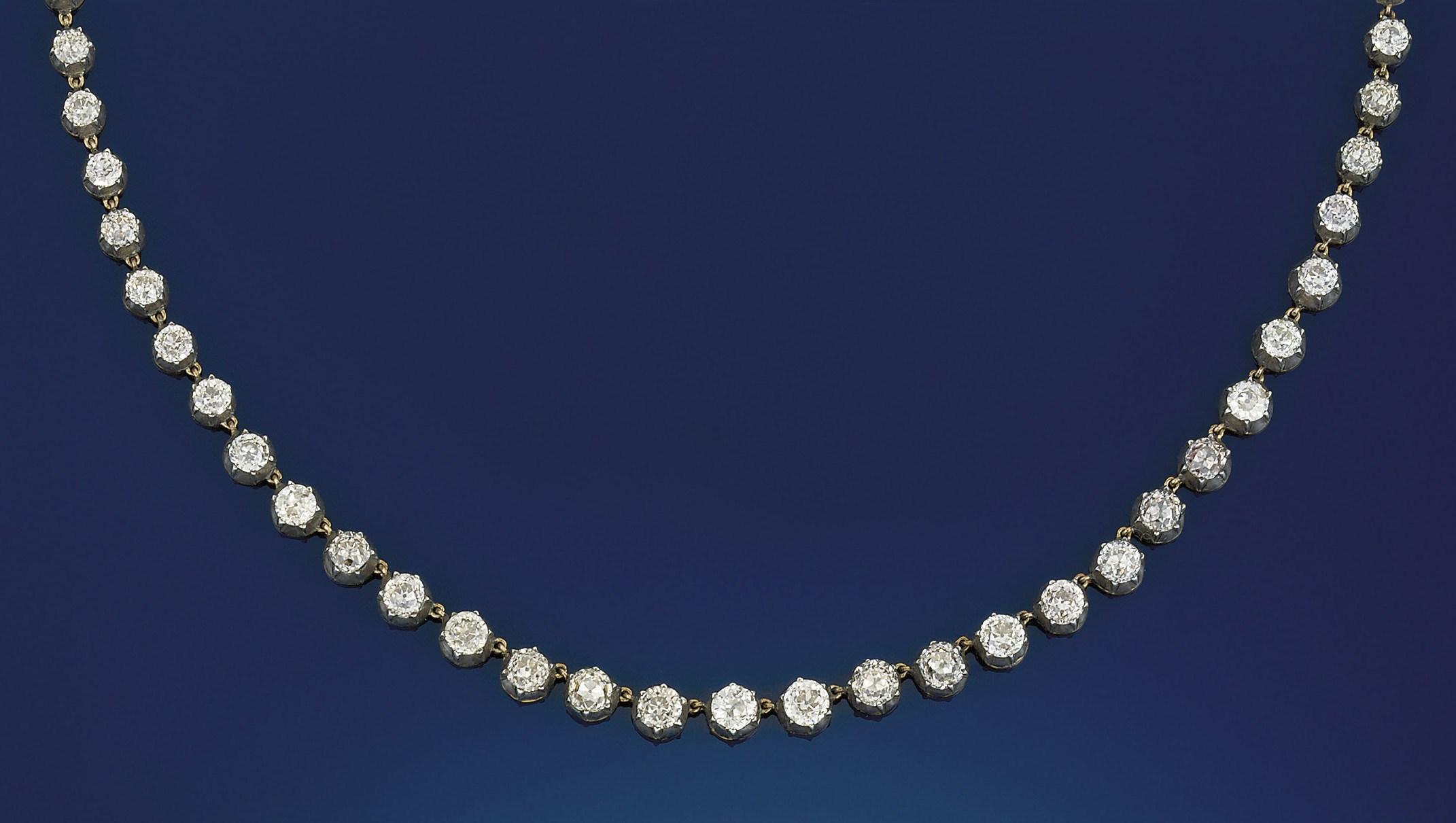 A diamond riviere necklace
