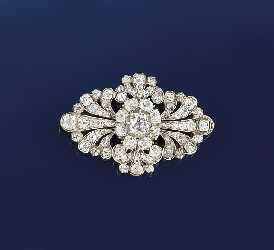 A late 19th century diamond brooch