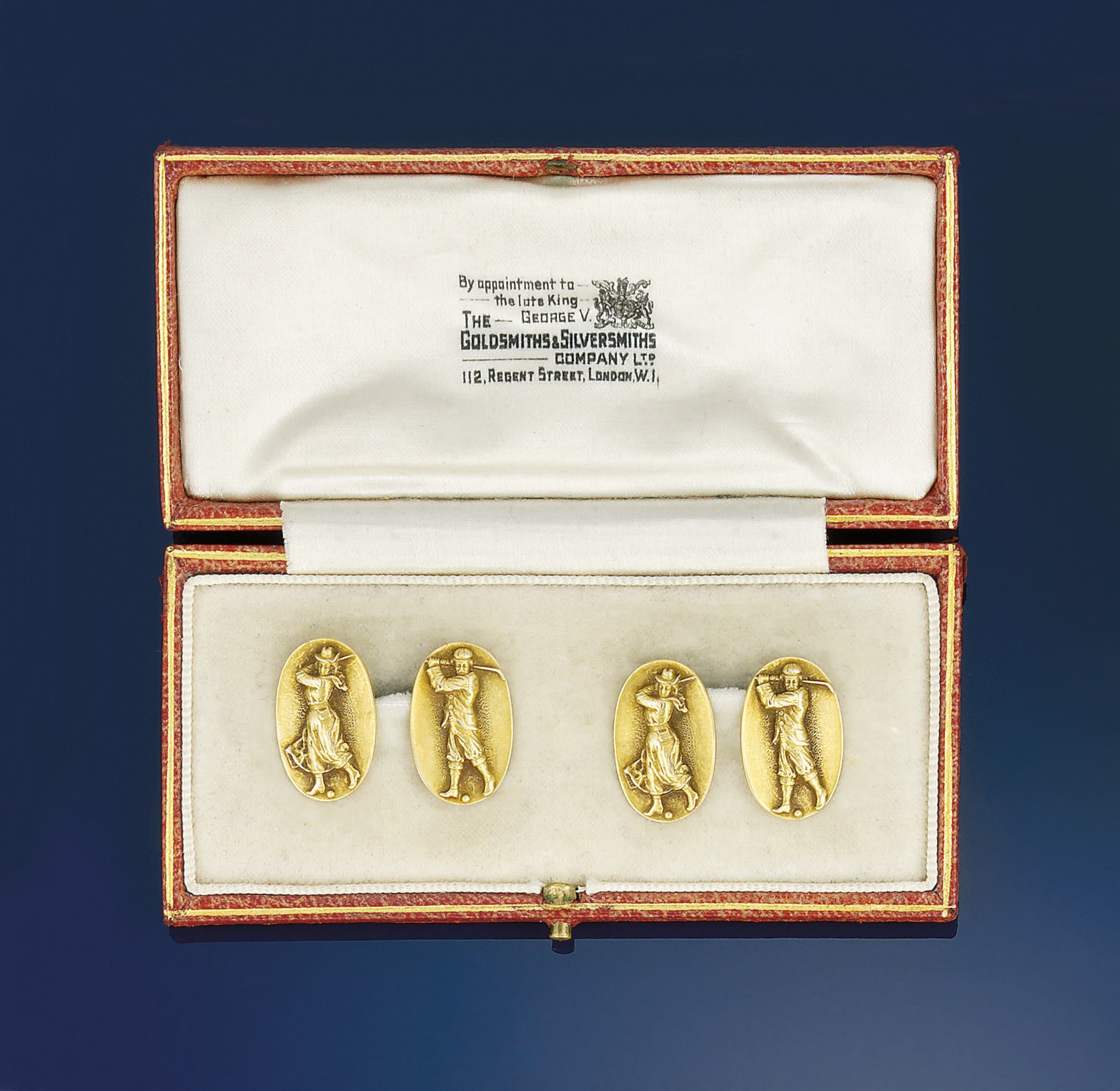A pair of early 20th century gold cufflinks