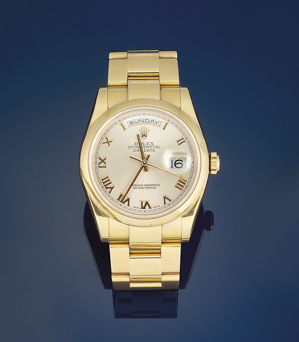 An 18ct. gold automatic wristwatch, by Rolex