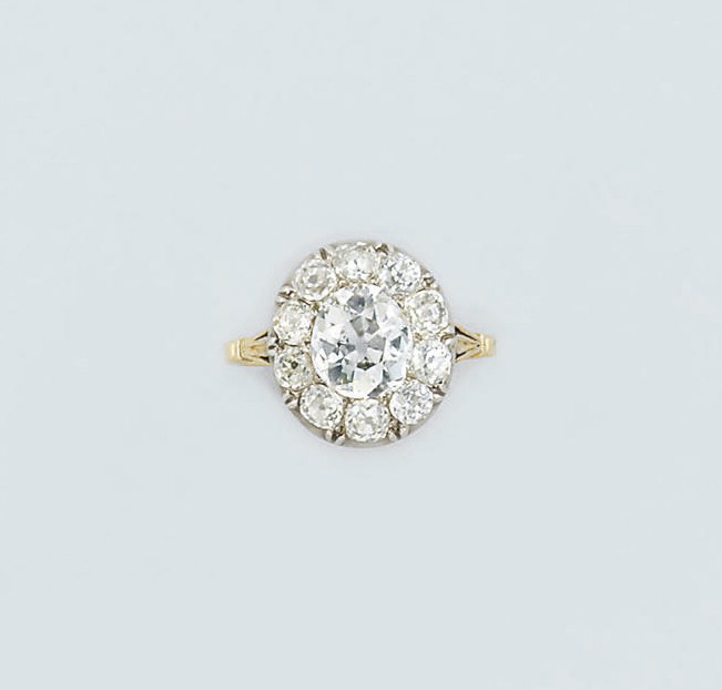 A 19th century diamond cluster ring
